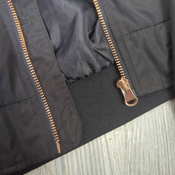 Lager 157 Womens Large The Black Label Collection Jacket Black Full Zip Front - Picture 4 of 9